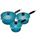 Le Creuset Teal 3 Piece Saucepan Set