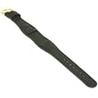 Black Leather Wrist Cuff Wide Watch Band Rock & Roll