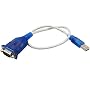 Sabrent SBT-USC1M Hi-Speed USB 2.0 to Serial (9-pin) DB-9 RS-232 Adapter Cable (1-foot, Blue)