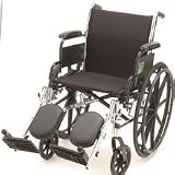 Steel Wheelchairs - Flip Back Desk Arms, 20, Elevating Legrest