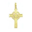 Celtic Cross Charm 14k Gold 18mm