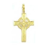 Celtic Cross Charm 14k Gold 18mm