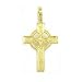 14K Gold Celtic Cross Charm Religious God Jewelry 18mm