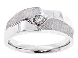 0.15Ct. 14K. White Gold Diamond Men's Ring
