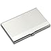 WOVTE Portable and Steady Stainless Steel Metal Business Name Card Credit Card Holder ID Card Case Organizer Silver Pack of 2