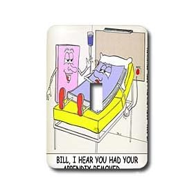 Londons Times Funny Society Cartoons - Literary Surgery - Light Switch Covers - single toggle switch