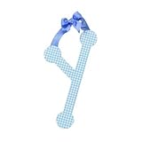Blue Gingham Hanging Letter - Y