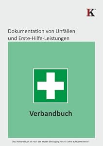 Verbandbuch DIN A5 Nach BGV A5 Und VBG 109