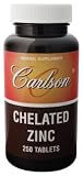 Carlson Laboratories - Chelated Zinc, 30 mg, 250 tablets