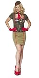 1930s Army Wartime Babe Fancy Dress Costume UK 10-12