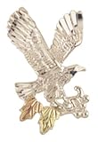 Mt. Rushmore Black Hills Gold Sterling Silver Pin / Tie Tac Eagle in Flight
