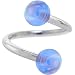 Light Blue AURORA BALL Spiral Twister Belly Ring