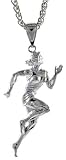 Sterling Silver 2 3/16 (55 mm) Diamond Cut Runner Pendant
