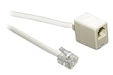 15M ADSL RJ11 Broadband Modem M-F Extension Cable