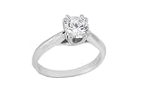 0.75 Ct Round E/VS Certified (Clarity Enhanced) Solitaire Diamond Engagement Ring in Platinum