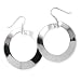 .925 Silver Dangle Wavy Hoop Earrings