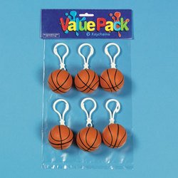 FOAM BASKETBALL KEYCHAIN (3 DOZEN) - BULK