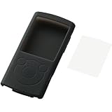 ELECOM 2011年発売 SONY Walkman Sシリーズ用シリコンケース 液晶保護フィルム付 ブラック AVS-S11SCBK