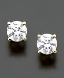 14k Gold Certified Round-Cut Diamond Stud Earrings (1 ct. t.w.)