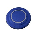 New Doggles Toy Flying Disk large Blue Molded EVA Foam Core Lightweight Reflective Trim For Pets