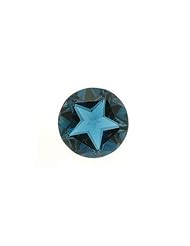 18.00 Cts of 15 mm AAA Texas Star Cut London Blue Topaz (1 pc) Loose Gemstone