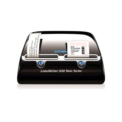 DYMO Label Writer  Twin Turbo Label Printer, 71 Labels Per Minute, Black/Silver 1752266