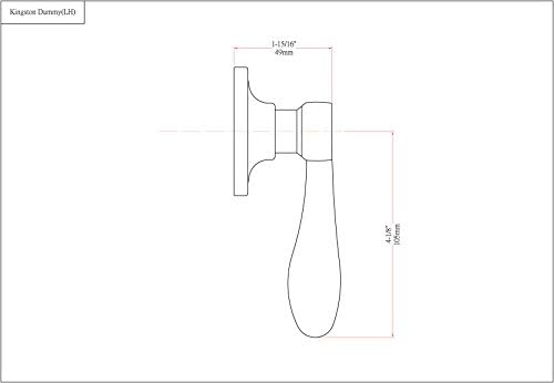 Designers ImpressionsKingston Design Black Dummy Door Lever Left Hand (Non-Functioning)
