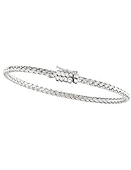 CleverEves 14K White Gold 7.25 Inch Basket Weave Chain