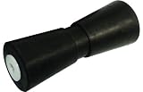 Invincible Marine Keel Roller, 8-Inches by 5/8-Inches, Black Rubber