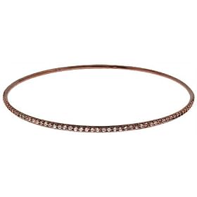 Rose Gold Stackable CZ Bangle Bracelet by 