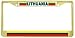 Lithuania Lithuanian Flag Gold Tone Metal License Plate Frame Holder