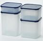 Tupperware Modular Mates Square Set Brilliant Blue
