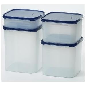 Tupperware Modular Mates Square Set Brilliant Blue by