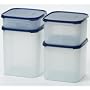 Tupperware Modular Mates Square Set Brilliant Blue