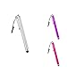 3 in 1 Bundle Stylus / Styli Pen - White Pink Purple - for iPod Touch 3g, 4g, Motorola Xoom iPad 2 Nook eBook Reader Andriod Tablet Touchscreen and Cell Phone iPhone 3G / 3GS /4 / 4S, Samsung Galaxy S2, Note, Motoroal Driod 4, RAZR, Bionic, HTC Evo 4G, Blackberry, LG Connect, Samsung Attain, New iPad3 Universal Colored Stylus Pen