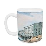 The Hermitage Theatre as Seen from the Vassily Island, 1822 (colour litho) by Russian School - Mug - Standard Size