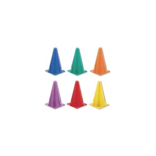 Champion Sports 9 Inch Colored Cones - Set of 6