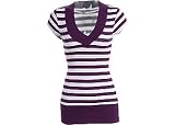 Derek Heart Horizontal Stripe Tunic Knit Top