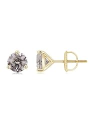 1.8 ct Solitaire Diamond Stud Earrings in Yellow Gold