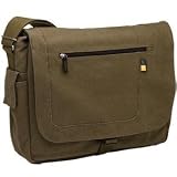 CSAM-15 Green Canvas Artist Messenger Fits Laptops Up To 15.4IN