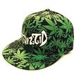 Twiztid Music Band Hat - Pot Weed Leaf Allover Logo Flatbill Flex Fit Cap