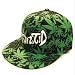 Twiztid Music Band Hat - Pot Weed Leaf Allover Logo Flatbill Flex Fit Cap