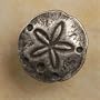 Anne at Home 852 Knobs Sand dollar knob (#1 Pewter Matte)