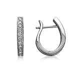 14k White Gold Channel Set Hinghed Earring ( 0.32 ct.tw )