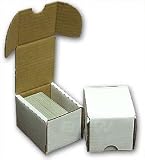 BCW 100 Count- Corrugated Cardboard Storage Box - Baseball, Football, Basketball, Hockey, Nascar, Sportscards, Gaming & Trading Cards Collecting Supplies
