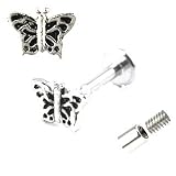 310Oy5T62tL. SL160  Butterfly Labret Monroe lip targus body jewelry piercing bar Ring Rings 14g