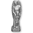 Fine Pewter Guardian Angel - Girl - 3.5-inch Statue and Prayer Card