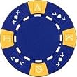 Clay Composite Tri Color Ace King Poker Chips 25 11.5 gram Blue Poker Chips