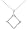 Sterling Silver Sculpted Open Square Pendant, 18"