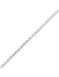 Sterling Silver 1.7mm Diamond-cut Rope Chain - 18 Inch